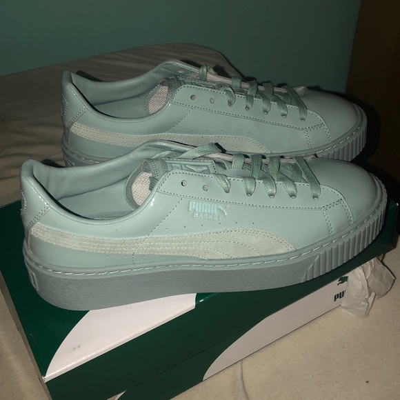 PUMA Basket Platform Patent in Blue Surf - Picture 3 of 6